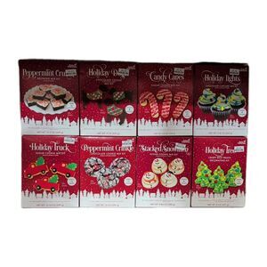 Christmas Cookie Mix Kits Sugar Chocolate Cookies with Decorations HTF Set